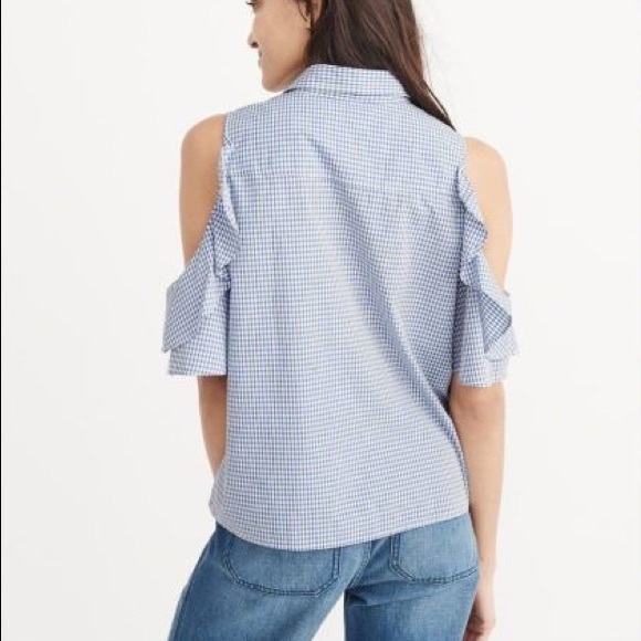 A&F Cold-Shoulder Ruffle Top - Picture 2 of 2